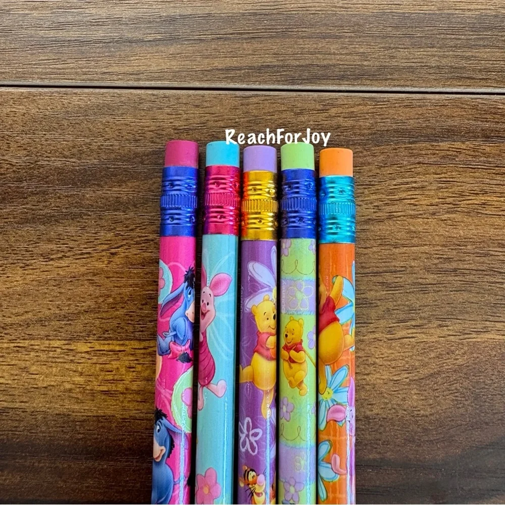 Winnie The Pooh Pencil Lot Of 5 #2 Pencils Eeyore Pooh Tigger Piglet Unused